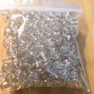 7mm Shimmery Gold Star Plastic beads (man made material)